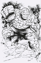 Image: Fantastic Four #7 (incentive 1:50 cover - Land virgin B&W) - Marvel Comics
