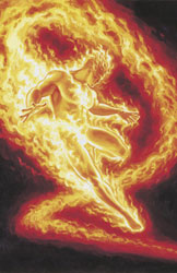 Image: Fantastic Four #18 (incentive 1:50 Marvel Masterpieces III: Human Torch cover - Hildebrandt virgin) - Marvel Comics