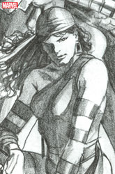 Image: Daredevil #9 (incentive 1:100 Timeless Elektra cover - Alex Ross virgin sketch) - Marvel Comics