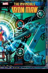 Image: Invincible Iron Man #8 (variant connecting cover - Layton) - Marvel Comics