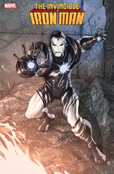 Image: Invincible Iron Man #18 (variant Black Costume cover - Pete Woods) - Marvel Comics
