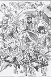 Image: Uncanny Avengers #1 (incentive 1:100 Connecting Avengers Part A cover - Alex Ross virgin sketch) - Marvel Comics
