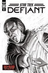 Image: Star Trek: Defiant #7 (cover D incentive 1:10 - Ward B&W) - IDW