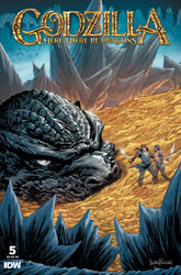 Image: Godzilla: Here There be Dragons #5 (cover B - Kirkham) - IDW Publishing