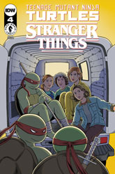 Image: Teenage Mutant Ninja Turtles x Stranger Things #4 (cover C - Woodall) - IDW Publishing