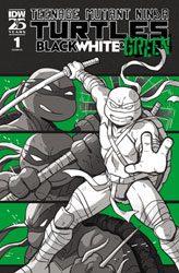 Image: Teenage Mutant Ninja Turtles: Black, White & Green #1 (cover C incentive 1:10 - Ganucheau) - IDW Publishing