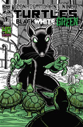 Image: Teenage Mutant Ninja Turtles: Black, White & Green #1 (cover D 40th Anniversary - Dan Berger) - IDW Publishing