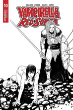 Image: Vampirella / Red Sonja #10 (incentive 1:10 cover - Moss B&W)  [2020] - Dynamite