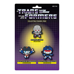 Image: Transformers Kawaii Pin Set: Decepticons  - Icon Heroes