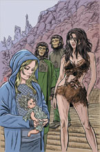 Image: Planet of the Apes: The Time of Man #1 (variant cover - Allred virgin art) - Boom! Studios