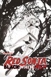 Image: Red Sonja: Black, White & Red #4 (cover F incentive 1:15 - Staggs B&W line art) - Dynamite