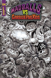 Image: Madballs vs. Garbage Pail Kids #4 (cover F incentive 1:20 - Simko B&W)  [2022] - Dynamite