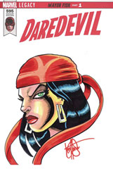 Image: Daredevil #595 (variant Blank cover - Haeser Elektra sketch) - Dynamic Forces