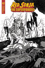 Image: Red Sonja: The Superpowers #2 (incentive 1:30 cover - Federici B&W) - Dynamite