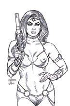 Image: Dejah Thoris Vol. 03 #12 (incentive 1:40 cover - Linsner B&W virgin) - Dynamite