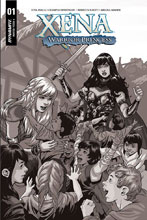 Image: Xena: Warrior Princess Vol. 03 #1 (incentive cover - Lupacchino B&W) (20-copy)  [2019] - Dynamite