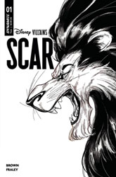 Image: Disney Villains: Scar #1 (cover I incentive 1:15 - Lindsay B&W) - Dynamite