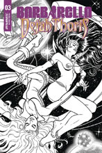 Image: Barbarella / Dejah Thoris #3 (incentive cover - Sanapo B&W) (50-copy) - Dynamite