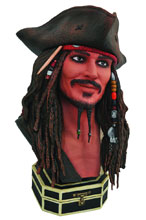 Image: Legends in 3D Bust: Pirates of the Caribbean: Jack Sparrow  (1/2 Scale) - Diamond Select Toys LLC