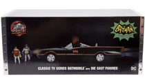 Image: Metals DC Die Cast Vehicle: Classic TV Series Batmobile with Die Cast Figures  - 