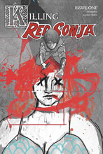 Image: Killing Red Sonja #1 (incentive 1:20 cover - Ward B&W Spot Color) - Dynamite