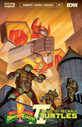 Image: Mighty Morphin Power Rangers / Teenage Mutant Ninja Turtles II #4 (cover I incentive 1:75 - Gist) - Boom! Studios