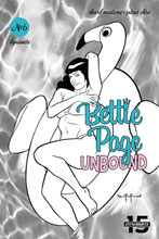 Image: Bettie Page: Unbound Vol. 03 #6 (incentive 1:40 cover - Qualano B&W) - Dynamite