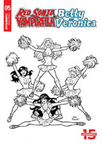 Image: Red Sonja and Vampirella Meet Betty and Veronica #5 (incentive cover - Parent B&W) (10-copy)  [2019] - Dynamite