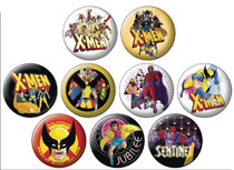 Image: X-Men Cartoon 144-Piece Button Display  - Ata Boy