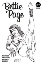 Image: Bettie Page Vol. 03 #3 (incentive 1:35 cover - Linsner B&W) - Dynamite