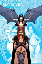 Image: Vampirella / Red Sonja #11 (incentive 1:30 cover - Moss Virgin) - Dynamite