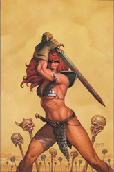 Image: Invincible Red Sonja #5 (cover L - Linsner virgin) - Dynamite