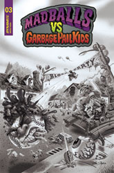 Image: Madballs vs. Garbage Pail Kids #3 (cover F incentive 1:20 - Simko B&W)  [2022] - Dynamite