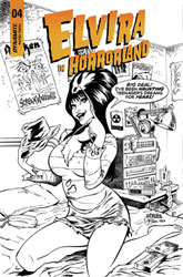 Image: Elvira in Horrorland #4 (cover E incentive 1:10 - Acosta B&W)  [2022] - Dynamite