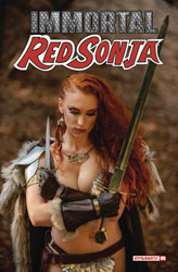 Image: Immortal Red Sonja #5 (cover E - Cosplay) - Dynamite