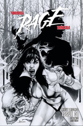 Image: Vampirella / Dracula: Rage #1 (cover H incentive 1:10 - Anacleto Line Art) - Dynamite