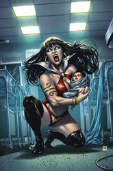 Image: Vampirella / Dracula: Rage #1 (cover Q incentive 1:40 - Krome virgin) - Dynamite