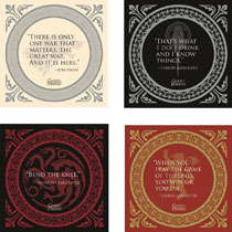 Image: Game of Thrones Coaster Set: Quotes  - Dark Horse Comics