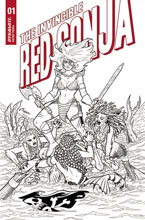 Image: Invincible Red Sonja #1 (incentive 1:15 cover - Conner line art) - Dynamite