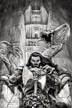 Image: Cimmerian: Hour of the Dragon #3 (cover G incentive 1:30 - Andrasofszky B&W)  [2022] - Ablaze