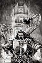 Image: Cimmerian: Hour of the Dragon #3 (cover G incentive 1:30 - Andrasofszky B&W) - Ablaze