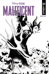 Image: Disney Villains: Maleficent #1 (cover I incentive 1:15 - Lee B&W)  [2023] - Dynamite