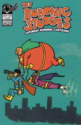 Image: Robonic Stooges: Saturday Morning Cartoons #1 (cover C - Cartoon Cel) - American Mythology Productions