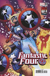 Image: Fantastic Four #34 (variant Captain America 80th cover - Bradshaw) - Marvel Comics