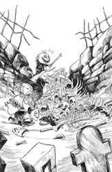 Image: Nightmare Before Christmas: Battle for Pumpkin King #4 (cover B - B&W virgin) - Tokyo Pop - Disney Manga