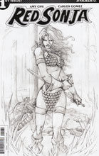 Image: Red Sonja Vol. 04 #1 (Camuncoli b&w incentive cover - 01081) (20-copy) - Dynamite