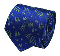 Image: DC Silk Tie: The Joker - Ha Ha  (Navy) - Cufflinks Inc.