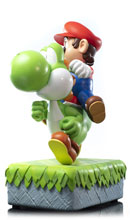 Image: Super Mario Resin Statue: Yoshi & Mario  - First 4 Figures
