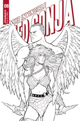 Image: Invincible Red Sonja #8 (cover G incentive 1:15 - Conner B&W) - Dynamite