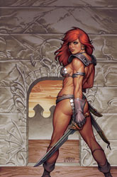 Image: Invincible Red Sonja #8 (cover L - Linsner virgin) - Dynamite